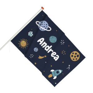 Geboortevlag - Into the space - Oranje