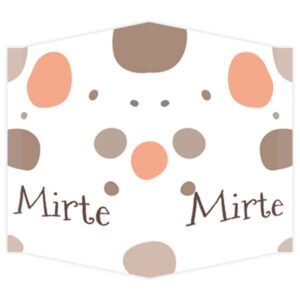 Raambord geboortebord - Grote en kleine stippen - Lichtroze