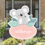 Geboortebord | Baby koala met moeder koala - Afbeelding 5