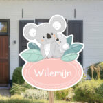 Geboortebord | Baby koala met moeder koala - Afbeelding 2