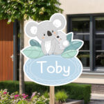 Geboortebord | Baby koala met moeder koala - Afbeelding 9