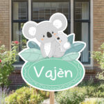 Geboortebord | Baby koala met moeder koala - Afbeelding 7