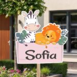 Geboortebord | Zebra en leeuw - Afbeelding 9