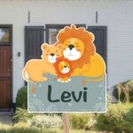 Geboortebord | Familie leeuw - Afbeelding 4