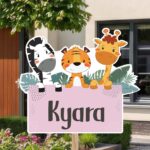 Geboortebord | Zebra, tijger en giraffe - Afbeelding 9