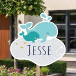 Geboortebord | Baby walvis met moeder walvis - Afbeelding 8