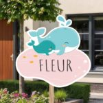 Geboortebord | Baby walvis met moeder walvis - Afbeelding 10