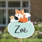 Geboortebord | Vosje in het veld