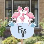 Geboortebord | Familie flamingo - Afbeelding 6