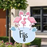 Geboortebord | Familie flamingo - Afbeelding 9