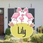 Geboortebord | Familie flamingo - Afbeelding 4