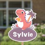Geboortebord | Dino met hartje