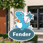 Geboortebord | Dino met hartje - Afbeelding 9