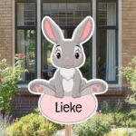 Geboortebord | Boerderijdier konijn - Afbeelding 7