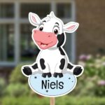 Geboortebord | Boerderijdier koe