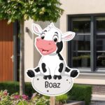 Geboortebord | Boerderijdier koe - Afbeelding 9