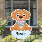 Geboortebord | Hond met sjaaltje - Afbeelding 5