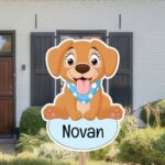Geboortebord | Hond met sjaaltje - Afbeelding 2