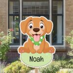 Geboortebord | Hond met sjaaltje - Afbeelding 6