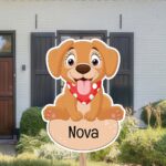 Geboortebord | Hond met sjaaltje - Afbeelding 4