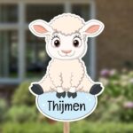 Geboortebord | Boerderijdier schaap