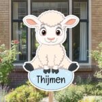 Geboortebord | Boerderijdier schaap - Afbeelding 5