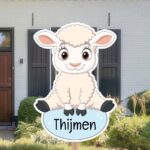 Geboortebord | Boerderijdier schaap - Afbeelding 2