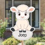 Geboortebord | Boerderijdier schaap - Afbeelding 6