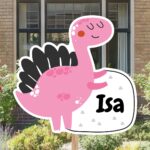 Geboortebord | Zwaaiende dino - Afbeelding 6