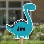 Geboortebord | Dino met stekels