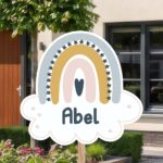 Geboortebord | Regenboog met hartje en sterretjes - Afbeelding 8