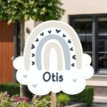 Geboortebord | Regenboog met hartjes - Afbeelding 8
