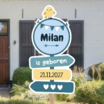 Geboortebord | Wegwijzer met vogeltje - Afbeelding 2
