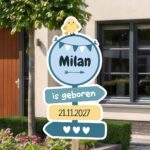 Geboortebord | Wegwijzer met vogeltje - Afbeelding 8