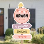 Geboortebord | Wegwijzer met vogeltje - Afbeelding 4