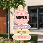 Geboortebord | Wegwijzer met vogeltje - Afbeelding 10