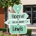 Geboortebord | Wegwijzer met hartje - Afbeelding 9