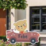 Geboortebord | Beer in auto - Afbeelding 10