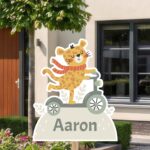 Geboortebord | Cheetah op een step - Afbeelding 8