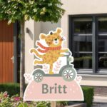 Geboortebord | Cheetah op een step - Afbeelding 9