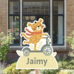 Geboortebord | Cheetah op een step - Afbeelding 7