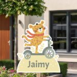 Geboortebord | Cheetah op een step - Afbeelding 10