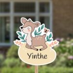 Geboortebord | Liggend hertje