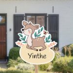 Geboortebord | Liggend hertje - Afbeelding 2