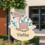 Geboortebord | Liggend hertje - Afbeelding 8