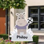 Geboortebord | Nijlpaard met voetbal - Afbeelding 9
