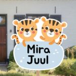 Geboortebord | Tijger tweeling - Afbeelding 2