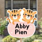 Geboortebord | Tijger tweeling - Afbeelding 6