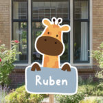 Geboortebord | Happy giraffe - Afbeelding 5
