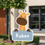 Geboortebord | Happy giraffe - Afbeelding 8